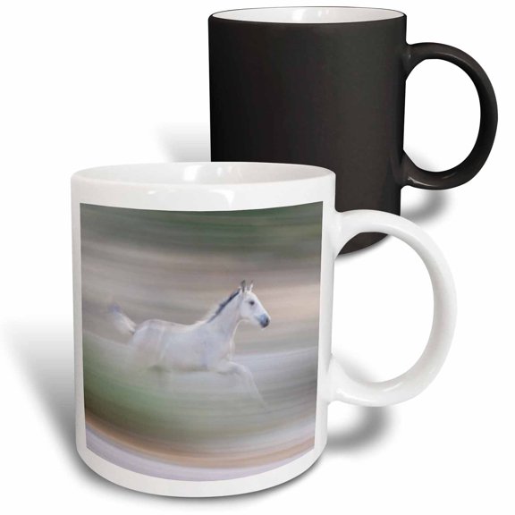 3drose, Usa, Utah, Tooele County. Blur of Wild Horse Colt Galloping, 11oz Magic Transforming Mug