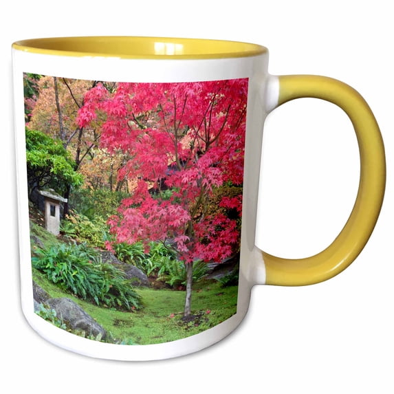 3drose, Usa, Washington, Seattle, Arboretum Japanese Garden, 11oz Two-tone Yellow Mug