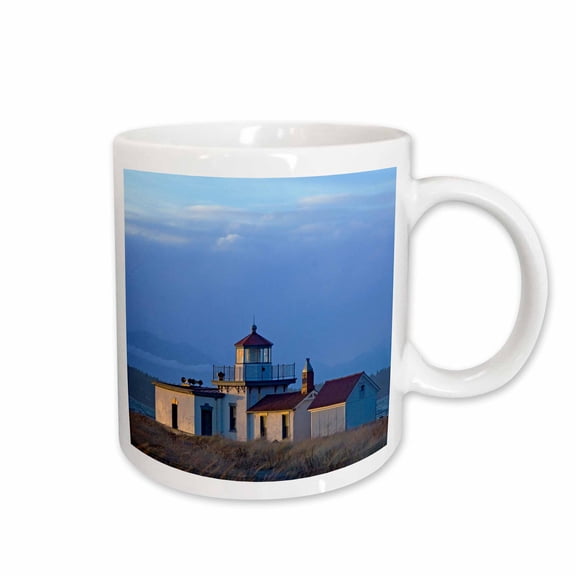 3drose, Usa, Washington, Seattle, Puget Sound. Historic Lighthouse., 11oz Mug