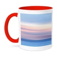 thumbnail image 1 of 3dRose, USA, Washington State, Hood Canal. Abstract of ocean and sky., 11oz Two-Tone Red Mug, 1 of 7