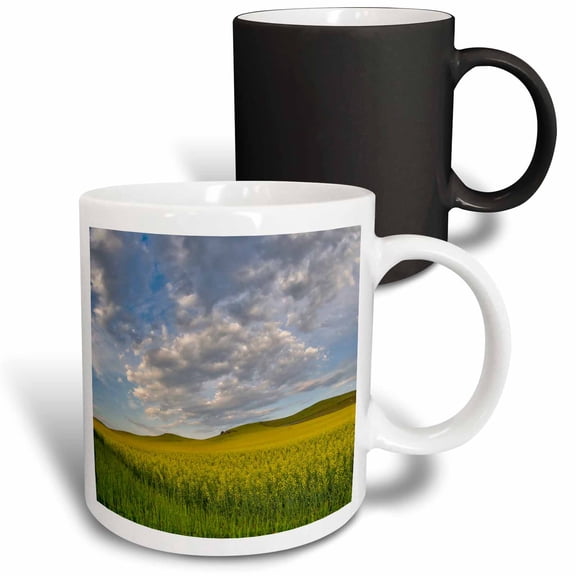 3drose, Usa, Washington State, Palouse. Springtime Landscape. Canola Fields., 11oz Magic Transforming Mug