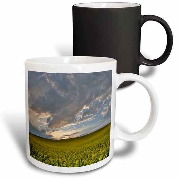 3drose, Usa, Washington State, Palouse. Springtime Landscape. Canola Fields, 11oz Magic Transforming Mug