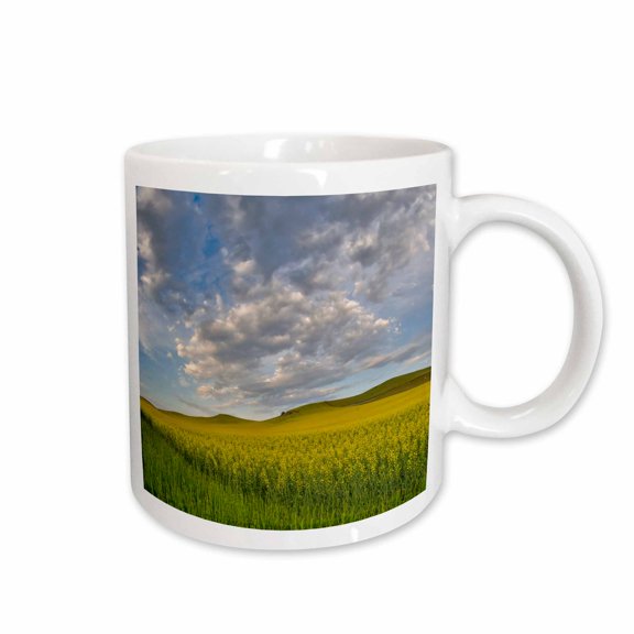 3drose, Usa, Washington State, Palouse. Springtime Landscape. Canola Fields., 11oz Mug