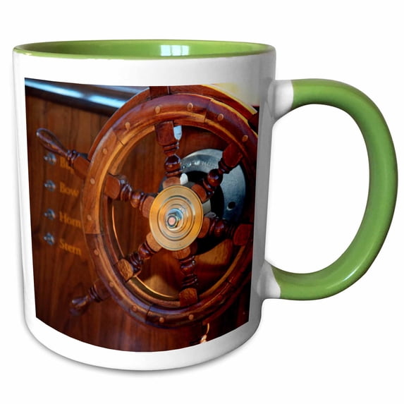 3drose, Usa, Washington State - Wooden Boat Festival., 15oz Two-tone Green Mug