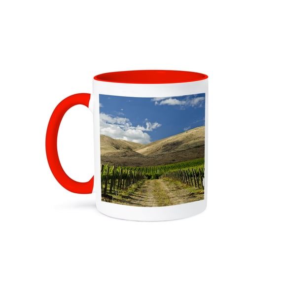 3drose, Usa, Washington, Yakima Valley Vineyard - Us48 Rdu0492 - Richard Duval, 11oz Two-tone Red Mug