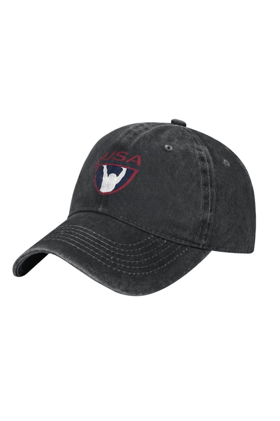 Usa Weightlifting Hat Adjustable Baseball Cap Cotton Cowboy Hat, Fashionable For Man Woman