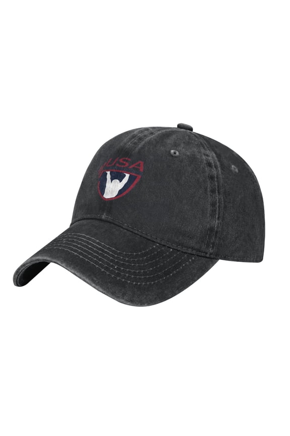 Usa Weightlifting Hat Adjustable Baseball Cap Cotton Cowboy Hat, Fashionable For Man Woman