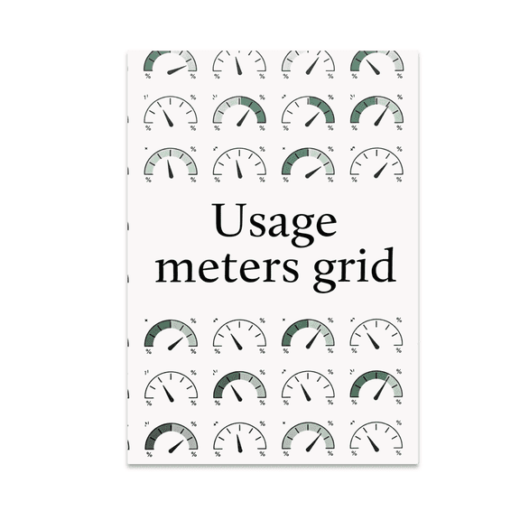 Usage Meters Grid Poster - Cloud Cost Monitoring Enthusiast - 13x19 Poster Print