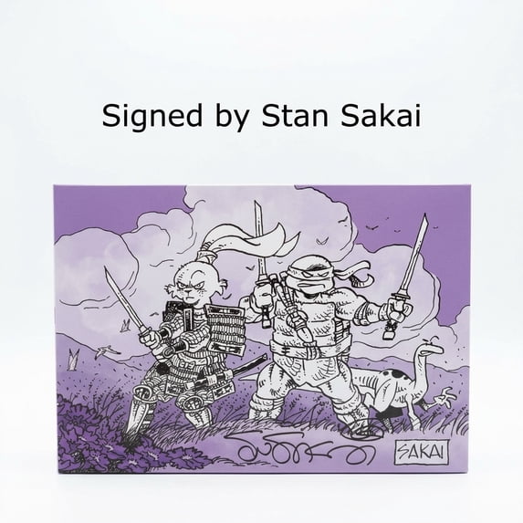 SIGNED Usagi Yojimbo x TMNT Teenage Mutant Ninja Turtle Leonardo 7" Scale Action Figures Collector Set – Summer Edition