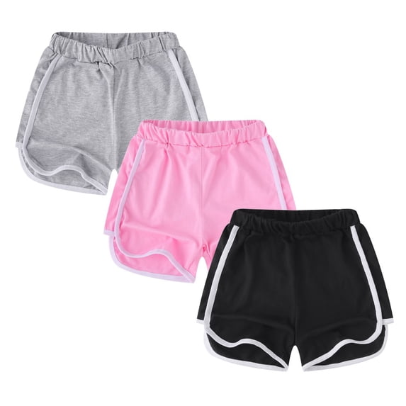 Usaibhir 3 Pack Toddler Girl Shorts Baby Girls Athletic Short Soft Summer Clothes Size 2-11T