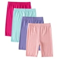 thumbnail image 1 of Usaibhir 4-Pack Girls Modal Leggings Five-point Pants Basic Solid Elastic Waist Casual Pants for Kids 3-14 Years, 1 of 9