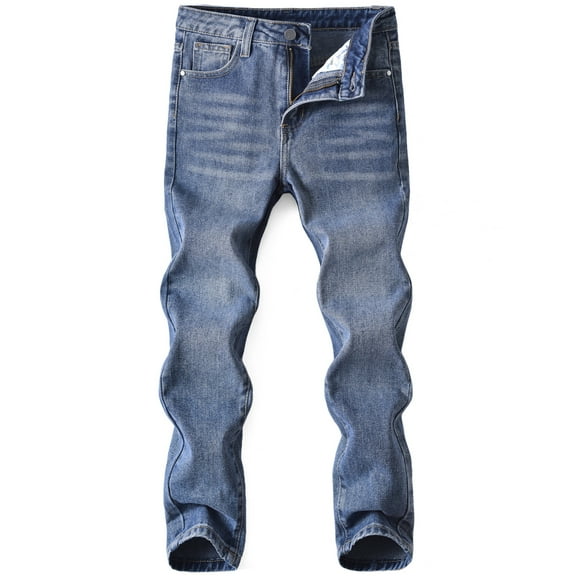 Usaibhir 5-13T Boys and Teen Zipper Skinny Fit Ripped Jeans Pants Kids Outdoor Destroyed Distressed Stretch Washed Denim Jeans Pants