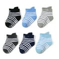 thumbnail image 1 of Usaibhir 6 Pack Non Slip Kids Toddler Baby Socks with Grips 0-7 Years Boys Girls Cotton Ankle Socks Multi Colors, 1 of 3