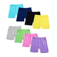 thumbnail image 1 of Usaibhir 8 Pack Girls Shorts Bike Shorts Toddler Cotton Biker Cartwheel Multi-Color Dance Under Dress Girls Clothes 2-10T, 1 of 10