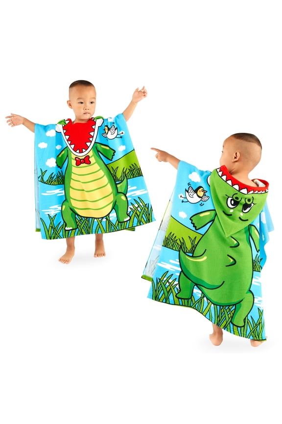 Baby Girl Boy Hooded Beach Towel Swim Cover Up Bath Towels Cartoon Dinosaur Shark Fox Mermaid Print Bath Towel Wrap