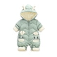 thumbnail image 1 of Usaibhir Baby Girl Boys Winter Jumpsuit Cartoon Snowsuit Outfit Suit Fleece Overall Zipper Hooded Romper Clothing 0-12 Months, 1 of 4