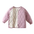 thumbnail image 1 of Usaibhir Baby Quilted Jacket, Lightweight Warm Padded Cardigan Coat for Toddler Kids 2-8Y, 1 of 4
