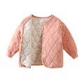thumbnail image 1 of Usaibhir Baby Quilted Jacket, Lightweight Warm Padded Cardigan Coat for Toddler Kids 2-8Y, 1 of 10