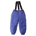 thumbnail image 1 of Usaibhir Baby Toddler Boys Girls Elastic Windproof Down Pants Lightweight Warm Snow Suspender Pants 2-6T, 1 of 11