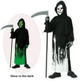 Usaibhir Boy Grim Reaper Costume, Halloween Glow in the Dark Deluxe