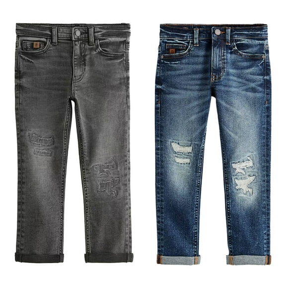 Usaibhir Boys Distressed Jeans, Big Boy & Little Kids Stretch Slim Fit Pants, Ripped Denim Jeans for Boys 2-10 Years