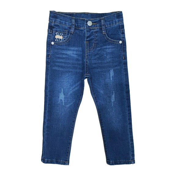 Usaibhir Boys Girl's Slim Jeans High Waisted Denim Pants with Pockets 2-14 Years