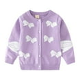 thumbnail image 1 of Usaibhir Cute Girls Butterfly Knit Cardigan Sweater, Toddler Long Sleeve Shirts Warm Tops for Fall Winter 4-9T, 1 of 2