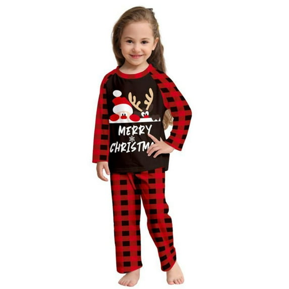 Usaibhir Family Christmas Pjs Matching Sets Christmas Pajamas for Family Christmas Pattten Pjs Holiday Xmas Jammies Set