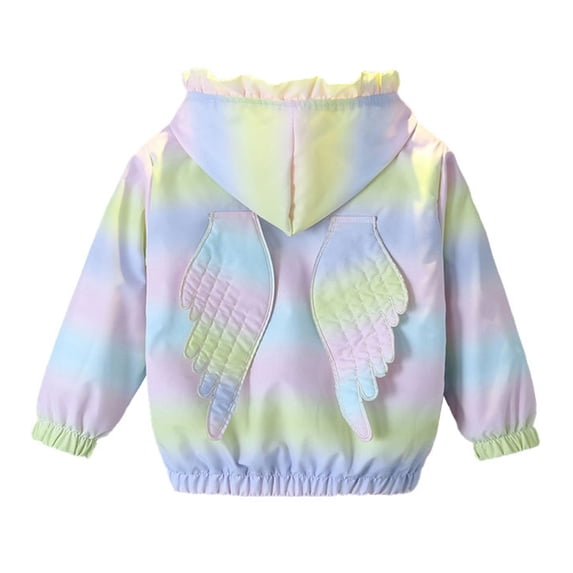 Usaibhir Girls Hooded Jacket Zip Coat Little Girls Jacket Lightweight Adorable Outerwear For Spring & Autumn 1-7T