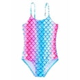 thumbnail image 1 of Usaibhir Girls One Piece Swimsuits with Adjustable Straps Multicolor Bathing Suits Kids Beach Swimwear for 2-8 Years, 1 of 9