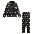 thumbnail image 1 of Usaibhir Girls Pajamas Silk PJS Set Satin Sleepwear Long Sleeve Jammies for Kids Button-Down Nightwear Loungewear 7-14 Years, 1 of 10
