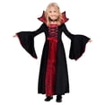 thumbnail image 1 of Usaibhir Girls Vampire Witch Halloween Costume, Kids Gothic Medieval Long Dress for Party Cosplay 6-12T, 1 of 4