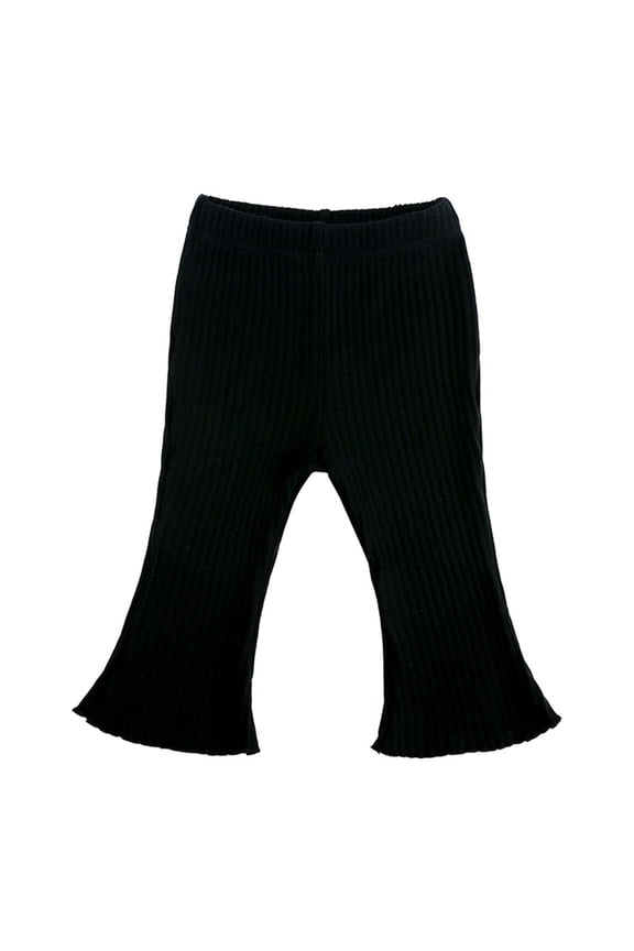 Infant Toddler Baby Girls Soft Cotton Knit Ruffle Tights Leggings Solid Color Stretch Pits Leggings Long Pants 3M-3T