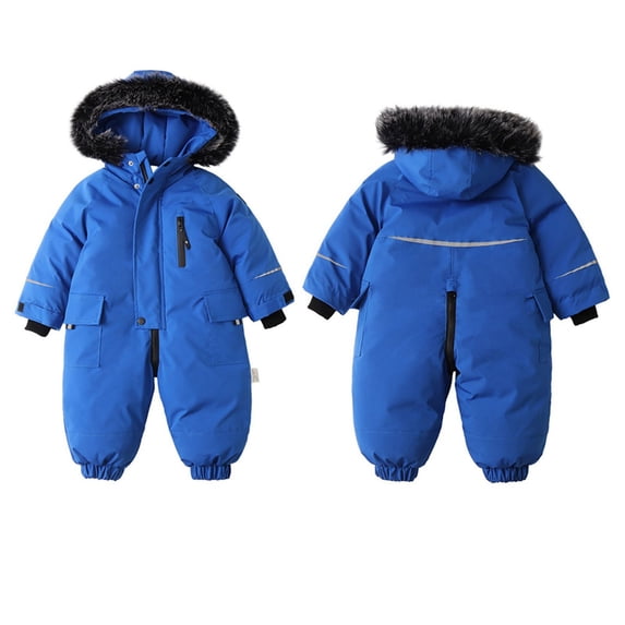 Usaibhir Infant Toddler Kids One Piece Winter Snowsuit Coat Overalls Ski Suits Waterproof Coats Jumpsuits Unisex 9M-3T