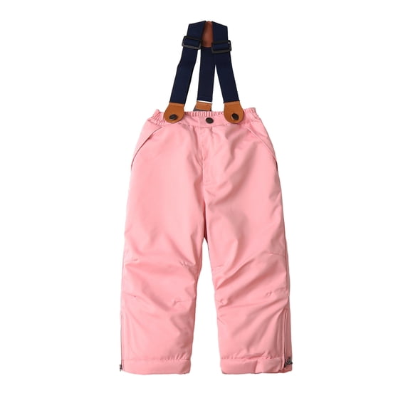 Usaibhir Kids and Toddler Girls Insulated Warm Ski & Snow Pants Warm Suspender Down Pants 2-6 Years