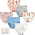 thumbnail image 1 of Usaibhir Little Girls Undies Soft Cotton Assorted Underwear 6 Pack Toddler Kids Breathable Comfort Panties 2-8T, 1 of 10
