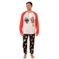 thumbnail image 1 of Usaibhir Matching Family Pajamas Sets Christmas PJ's with Christmas Printed Long Sleeve Tee and Bottom Loungewear Sleepwear, 1 of 8