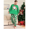 thumbnail image 1 of Usaibhir Matching Family Pajamas Sets Christmas PJ's with Christmas Printed Long Sleeve Tee and Bottom Loungewear Sleepwear, 1 of 6