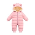 thumbnail image 1 of Usaibhir Newborn Baby Snowsuit Winter Coat Fleece Lining Warm Hoodie Romper Puffer Jacket Infant Jumpsuit Bodysuits 3-24 Months, 1 of 10