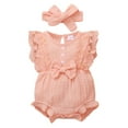 thumbnail image 1 of Usaibhir Newborn Infant Baby Girl Clothes Rompers Summer Jumpsuits Sleeveless Romper Infant Baby Clothes Girl 0-18M, 1 of 9