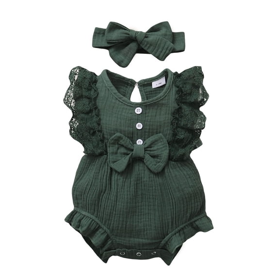 Usaibhir Newborn Infant Baby Girl Clothes Rompers Summer Jumpsuits Sleeveless Romper Infant Baby Clothes Girl 0-18M