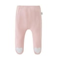 thumbnail image 1 of Usaibhir Newborn Infant Baby Kids Cotton High Waist Footed Pants For Boys and Girls Mosquito Repelling Casual Leggings with Feet 0-18M, 1 of 4