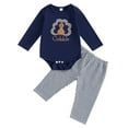 thumbnail image 1 of Usaibhir Thanksgiving Outfits Baby Girl Boy Outfit Newborn Bubble Romper Fall Winter Infant Long Sleeve Sweatshirt Top+ Sweatpants 2Pcs Set Cute Clothes for 0-18M, 1 of 10