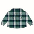 thumbnail image 1 of Usaibhir Toddler Baby Boy Girl Shirt Flanne Jacket Plaid Long Sleeve Button Down Shirt Kids Fall Winter Shacket Kids Coat, 1 of 8