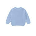thumbnail image 1 of Usaibhir Toddler Baby Girl Boy Knit Sweater Round Neck Long Sleeve Pullover Sweatshirt Fall Winter Clothes 9M-4T, 1 of 8