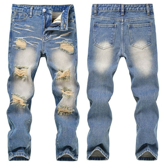 Usaibhir Toddler Boys Ripped Skinny Stretch Jeans Fashionable and Comfortable Slim Fit Denim Lightweight Jeans Pants 5-13T