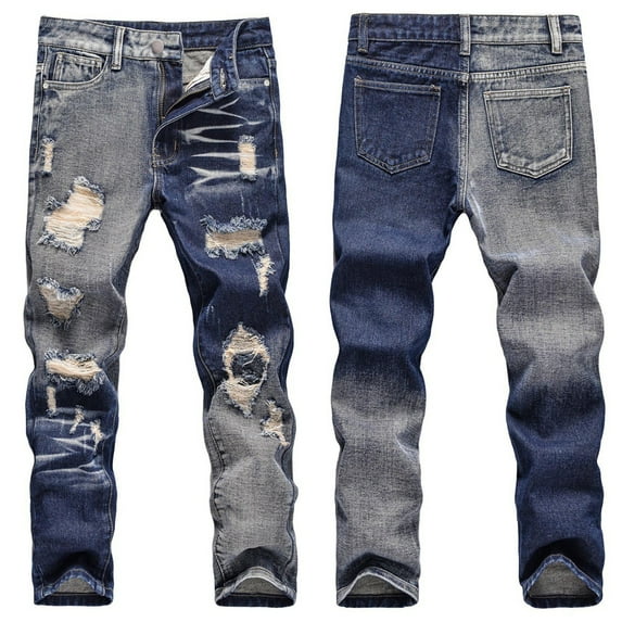 Usaibhir Toddler Boys Teens Skinny Fit Ripped Destroyed Distressed Jeans Slim Pants 5-13T