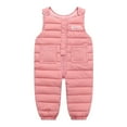 thumbnail image 1 of Usaibhir Toddler Unisex Winter Snow Pants Down Puffer Warm Overall Windproof Fleece Lined Jumpsuit 1-4T, 1 of 7