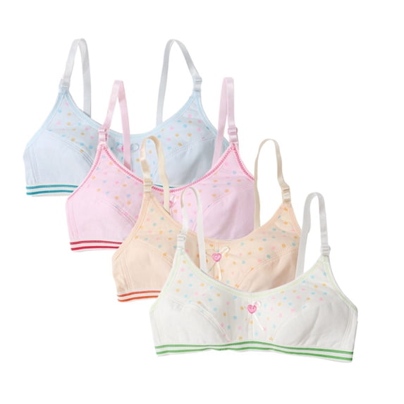 Usaibhir Training Bras for Girls Seamless Adjustable Cami Bralettes 6-12Y