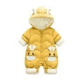 thumbnail image 1 of Usaibhir Unisex Baby Snowsuit Infant Winter Cozy Jumpsuit Cute Deer Hooded Toddler Girls Boys Thicken Soft Outfit 0-12M, 1 of 3